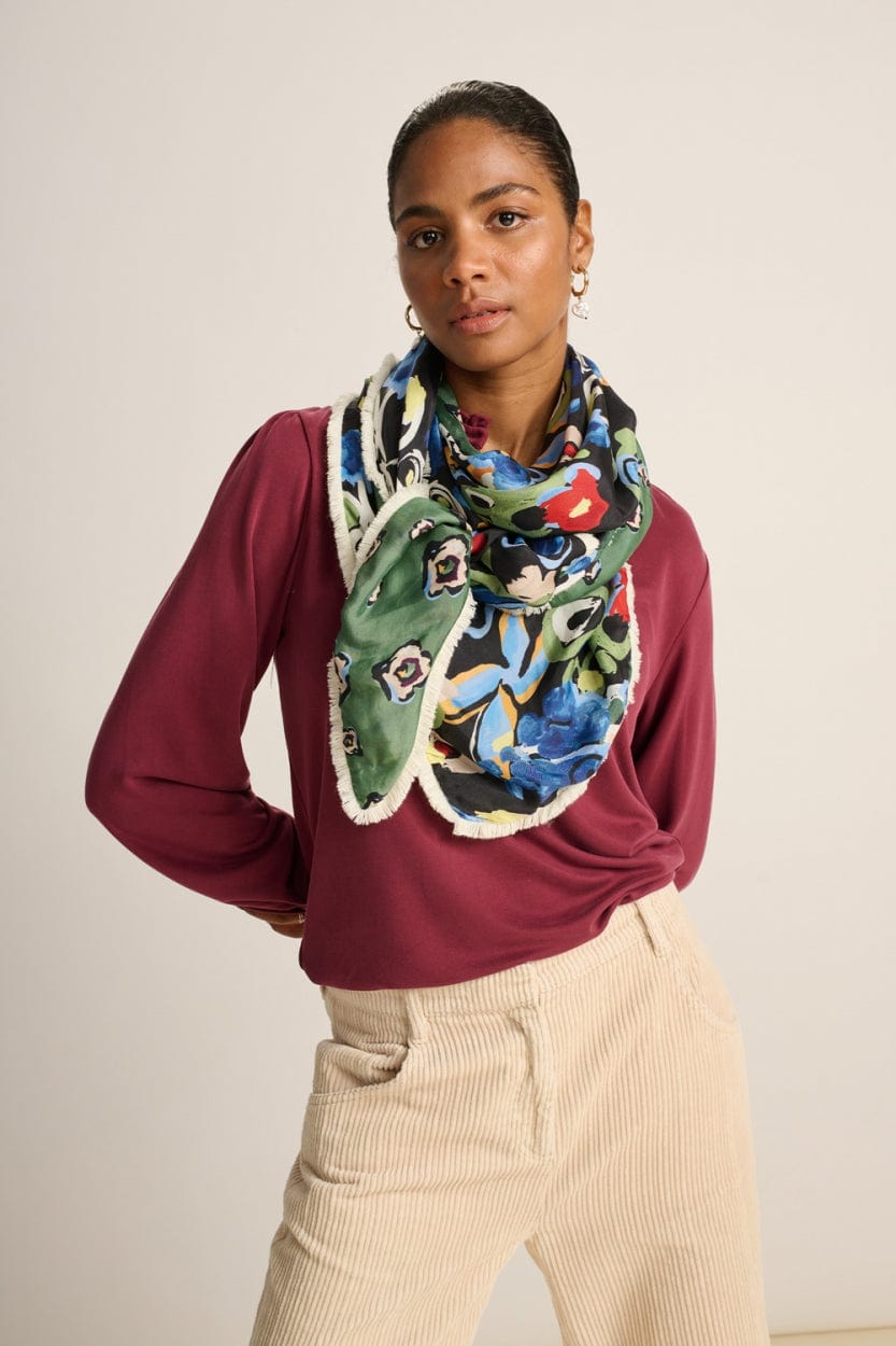 POM Amsterdam Shawls Multi colour / OS ÉCHARPE - Double Flower Glory Multi