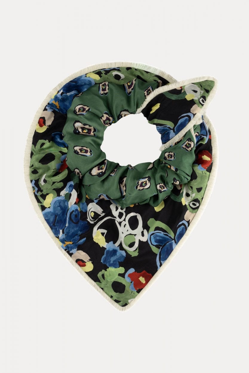 POM Amsterdam Shawls Multi colour / OS ÉCHARPE - Double Flower Glory Multi