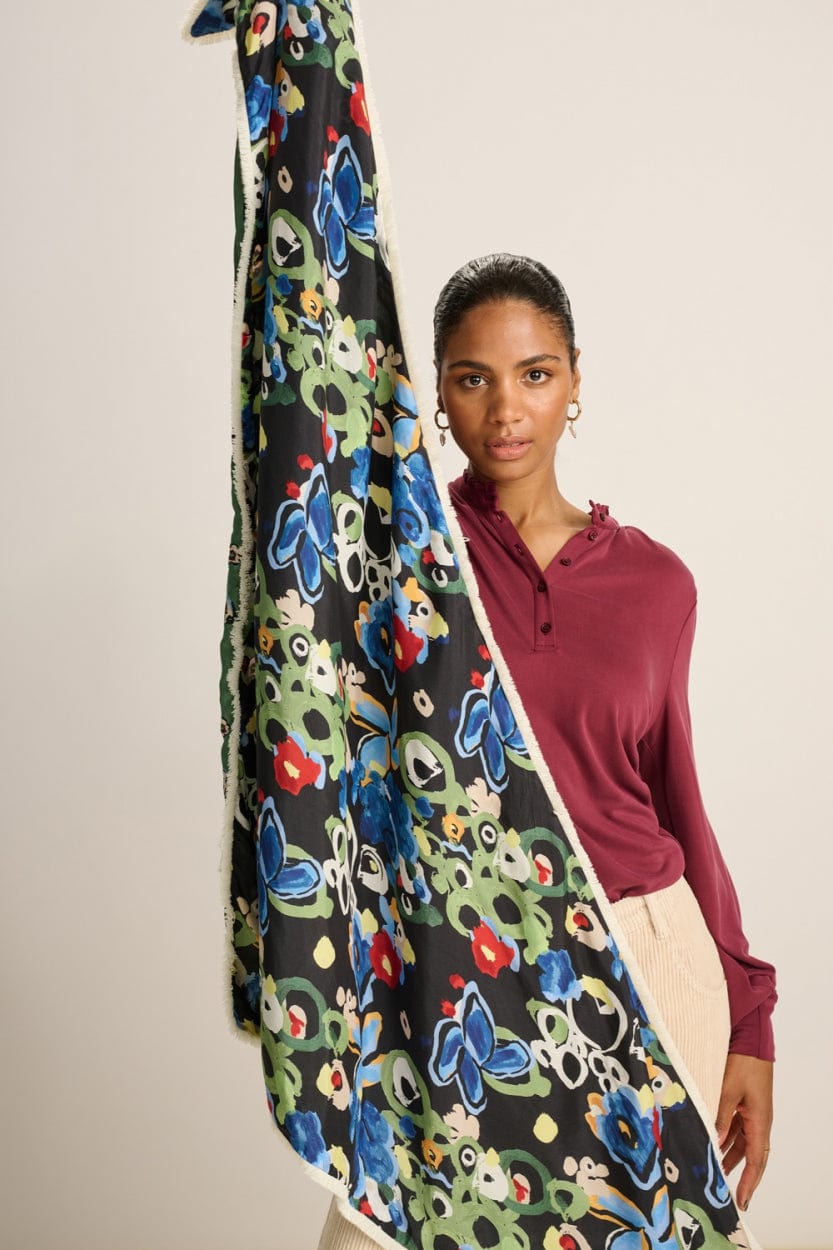 POM Amsterdam Shawls Multi colour / OS ÉCHARPE - Double Flower Glory Multi