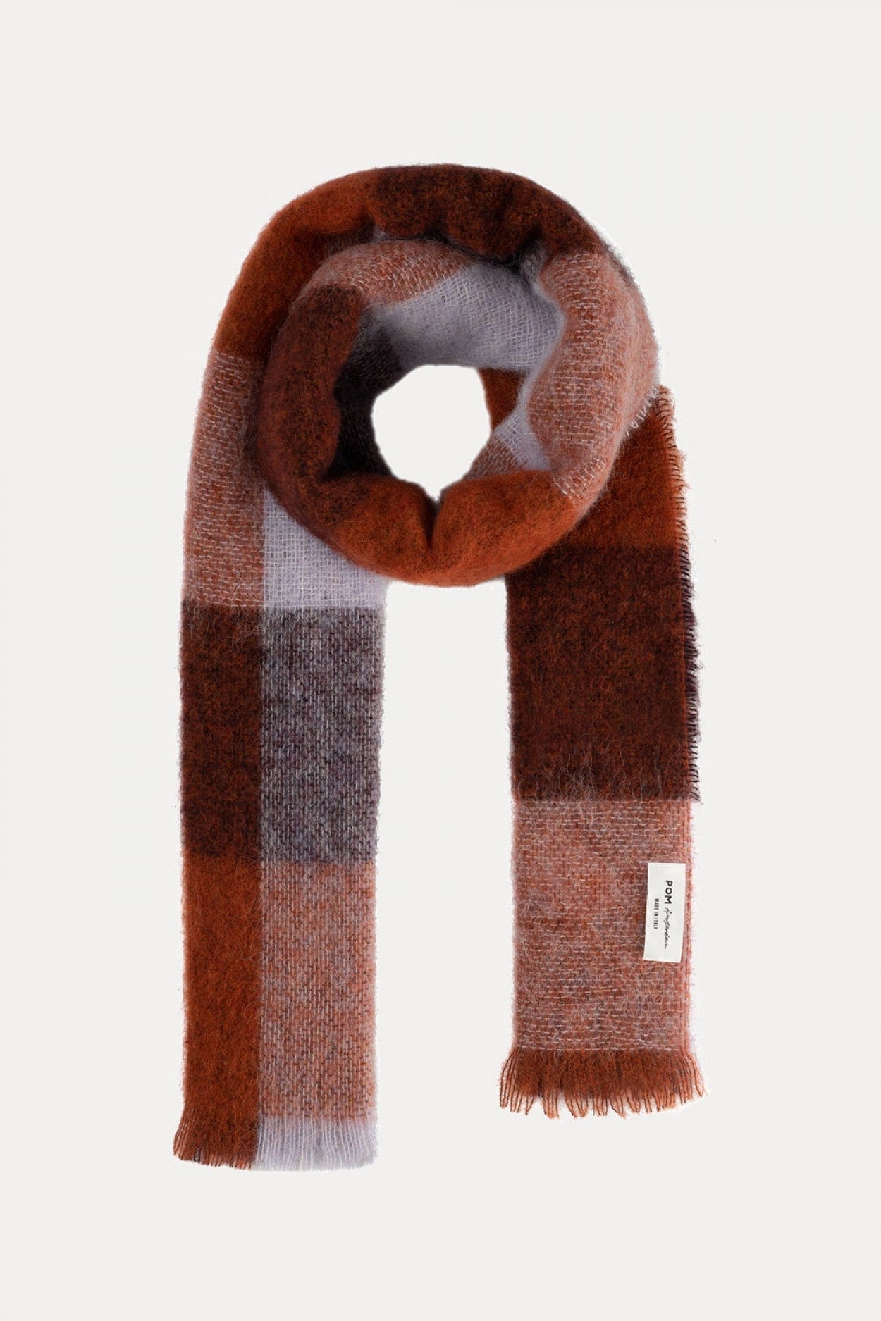 POM Amsterdam Shawls Orange / OS ÉCHARPE - Checks Orchid Bloom