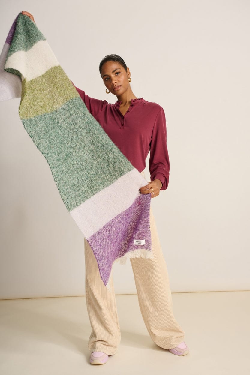 POM Amsterdam Shawls Orange / OS ÉCHARPE - Checks Orchid Bloom