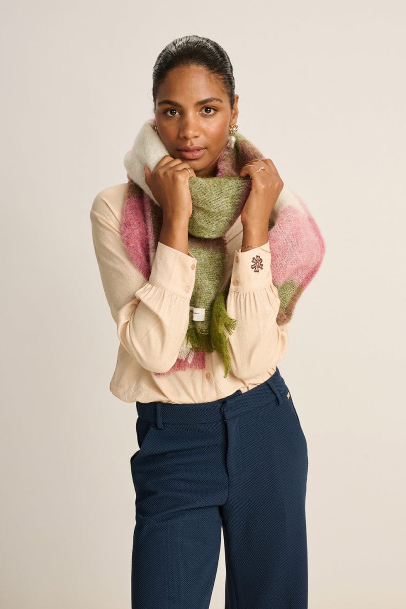 POM Amsterdam Shawls Pink / OS ÉCHARPE - Checks French Pink