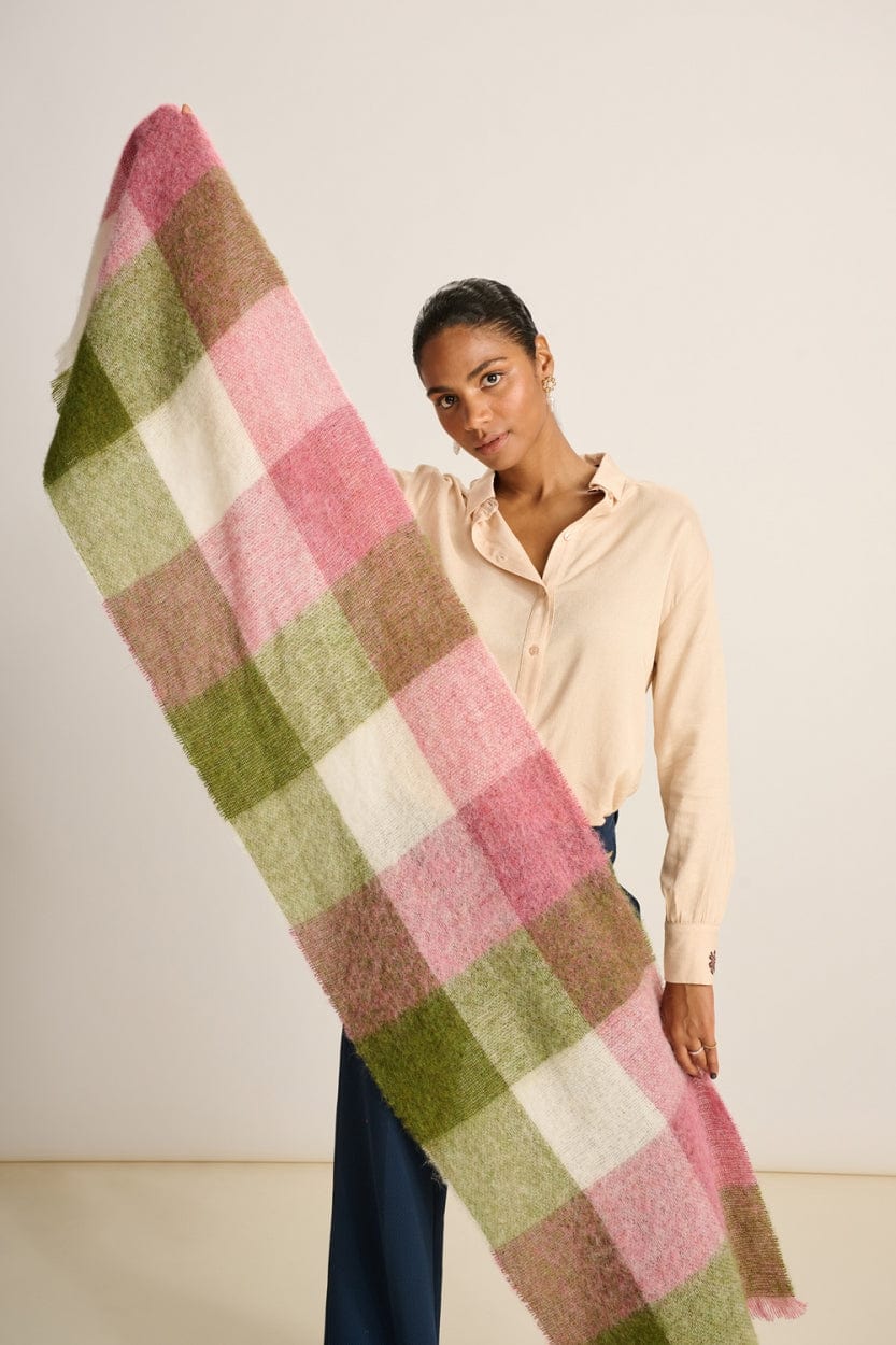 POM Amsterdam Shawls Pink / OS ÉCHARPE - Checks French Pink