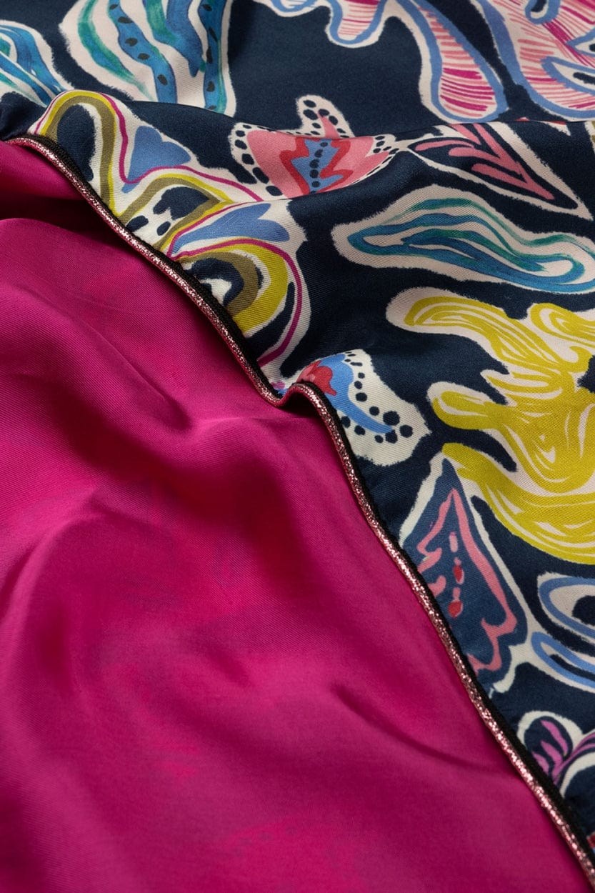 POM Amsterdam Shawls Pink / OS ÉCHARPE - Double Full Glow Deep Blue