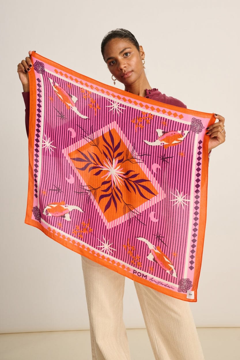 POM Amsterdam Shawls Pink / OS ÉCHARPE - Fantasy Flow