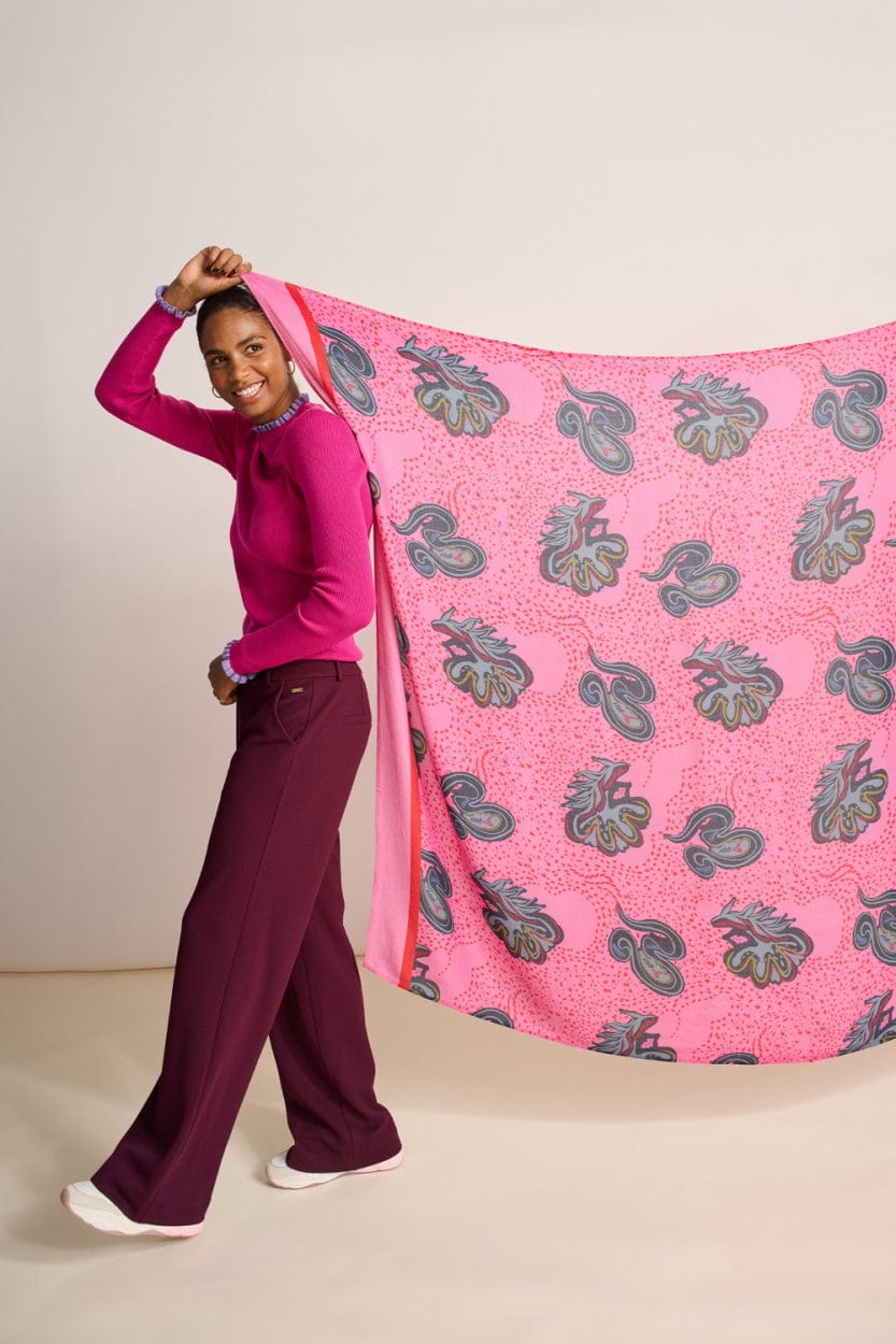POM Amsterdam Shawls Pink / OS ÉCHARPE - Floral Fluor