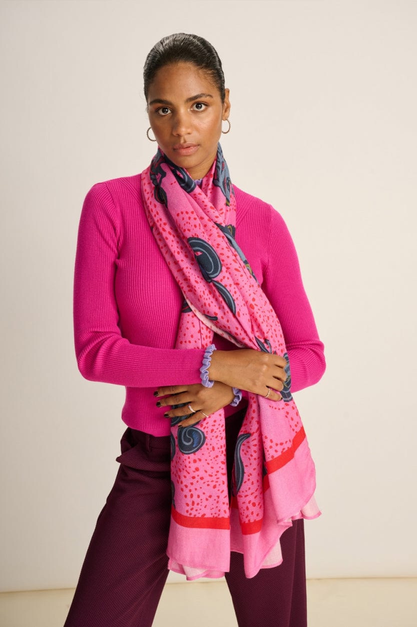 POM Amsterdam Shawls Pink / OS ÉCHARPE - Floral Fluor
