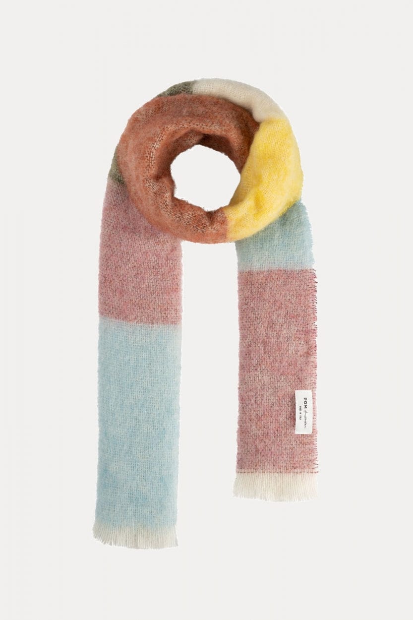 POM Amsterdam Shawls Pink / OS ÉCHARPE - Stripes French Pink