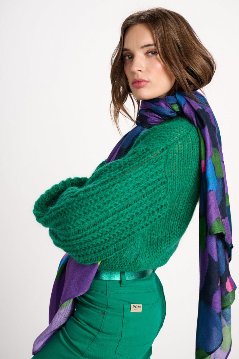 POM Amsterdam Shawls Purple / OS ÉCHARPE - Brushwork Lilac