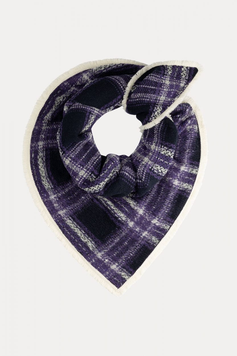 POM Amsterdam Shawls Purple / OS ÉCHARPE - Checks French Violet
