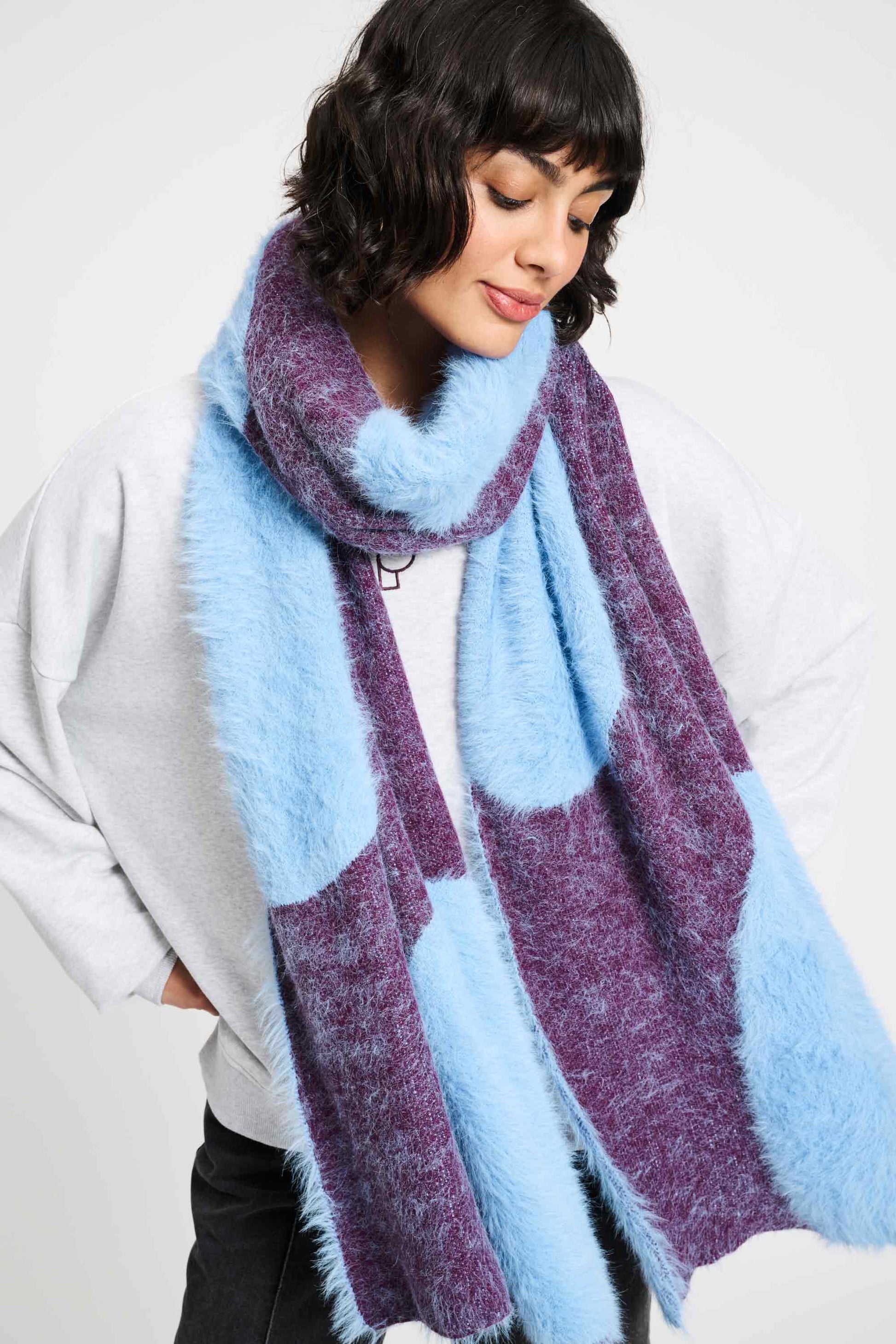 POM Amsterdam Shawls Purple / OS ECHARPE - Dots Plum