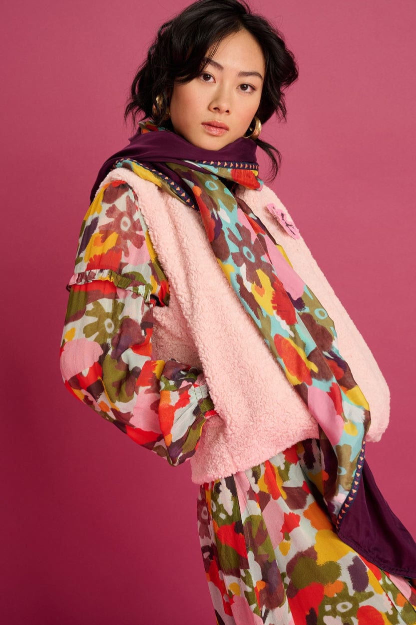 POM Amsterdam Shawls Purple / OS ÉCHARPE - Double Palette de Couleurs