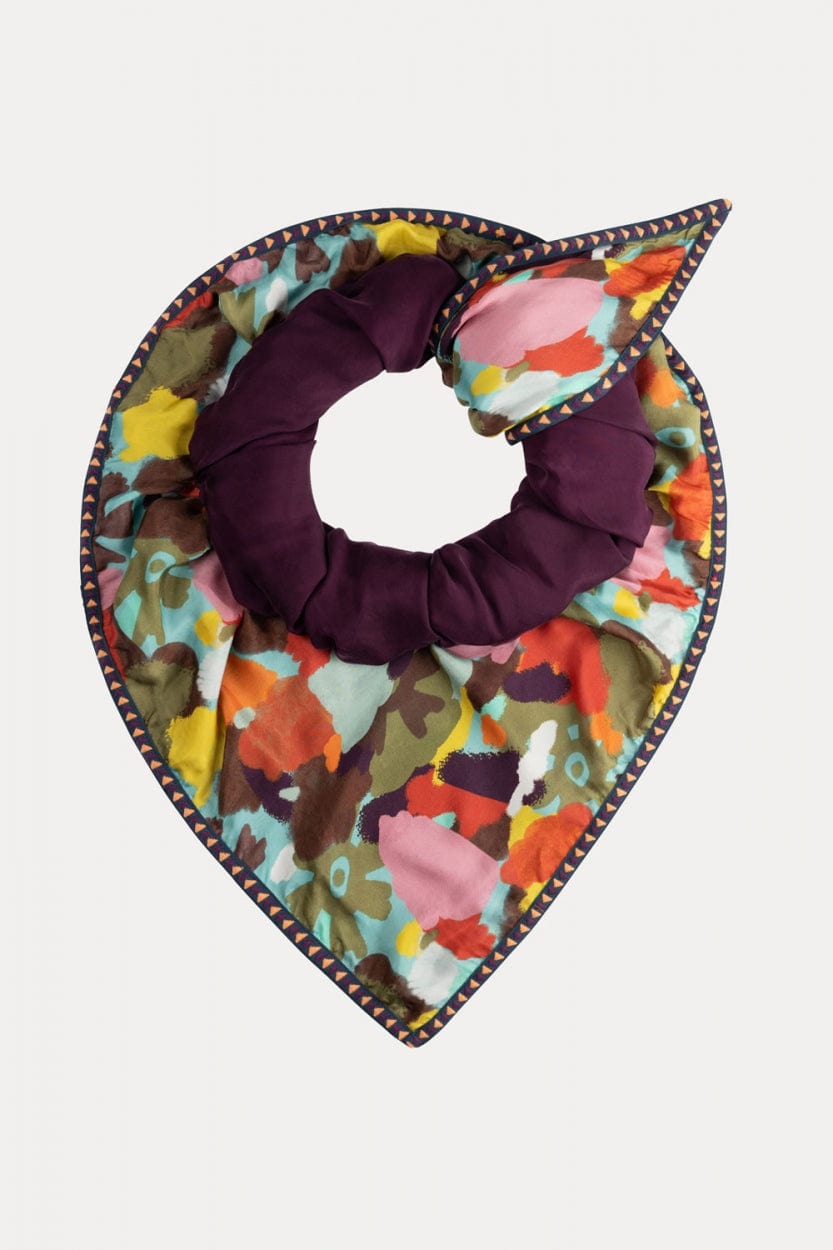 POM Amsterdam Shawls Purple / OS ÉCHARPE - Double Palette de Couleurs