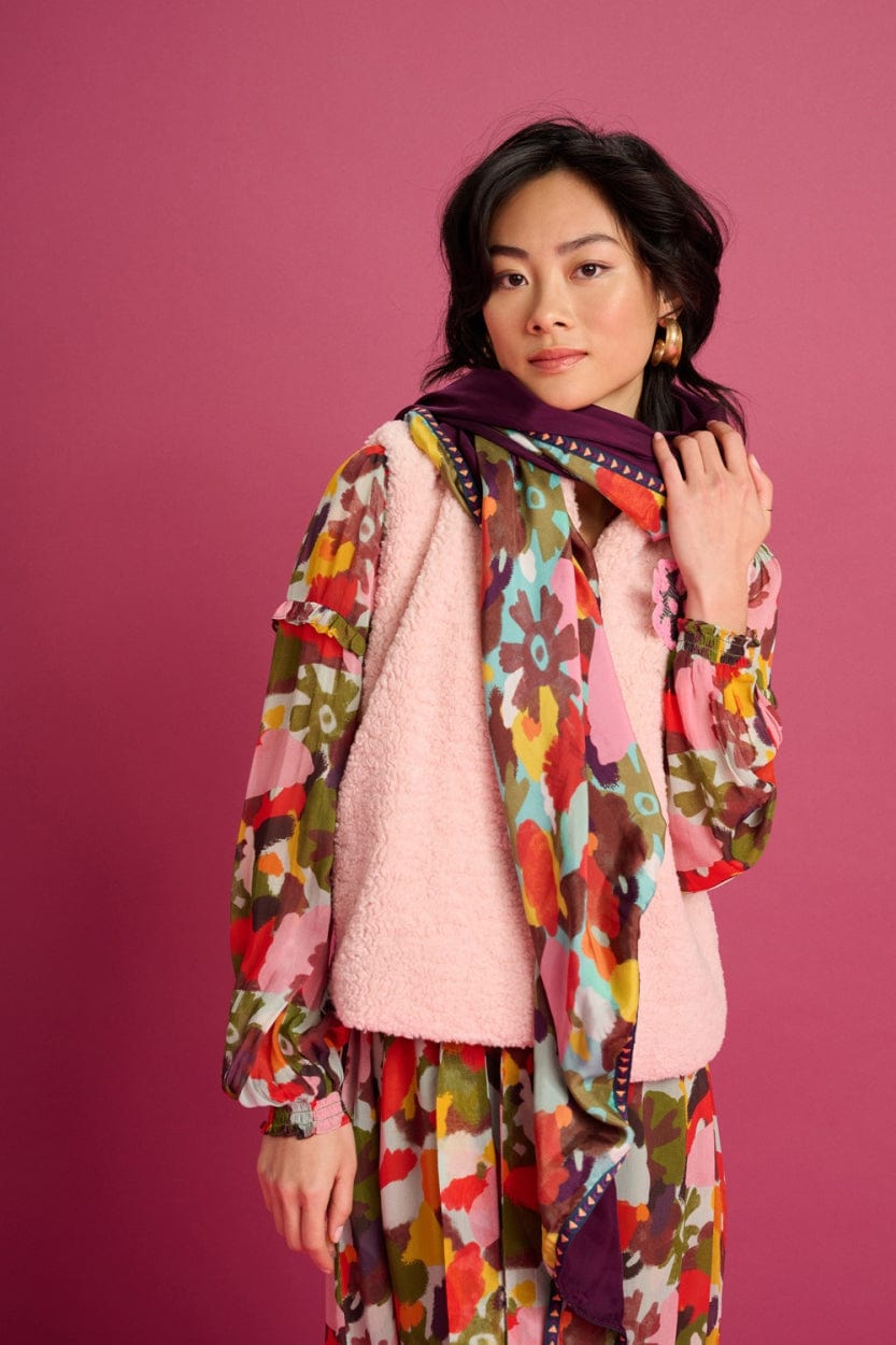 POM Amsterdam Shawls Purple / OS ÉCHARPE - Double Palette de Couleurs