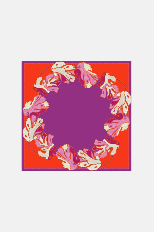 POM Amsterdam Shawls Purple / OS ECHARPE - Urban Flora Purple Petite