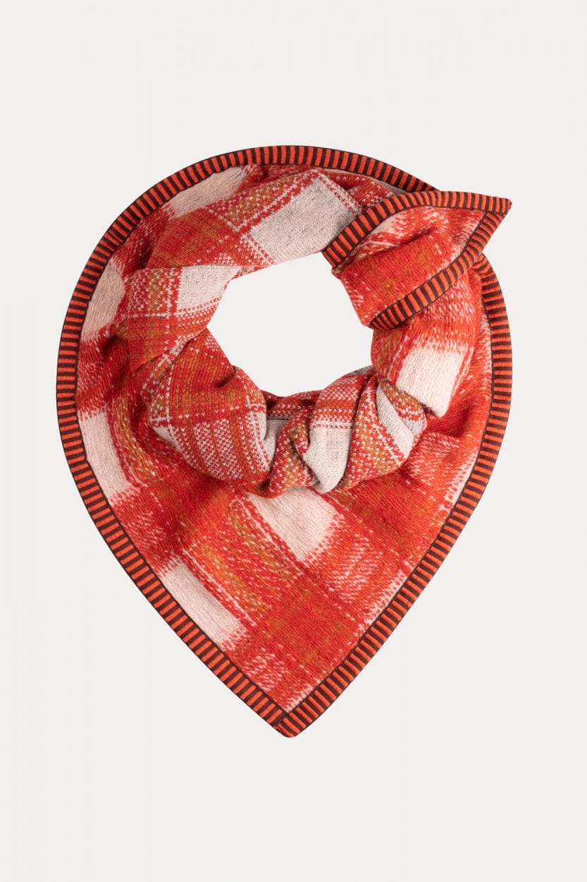 POM Amsterdam Shawls Red / OS ÉCHARPE - Checks Scarlet Red