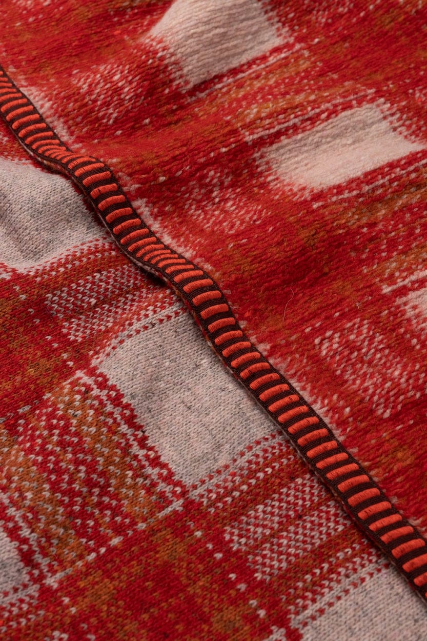 POM Amsterdam Shawls Red / OS ÉCHARPE - Checks Scarlet Red