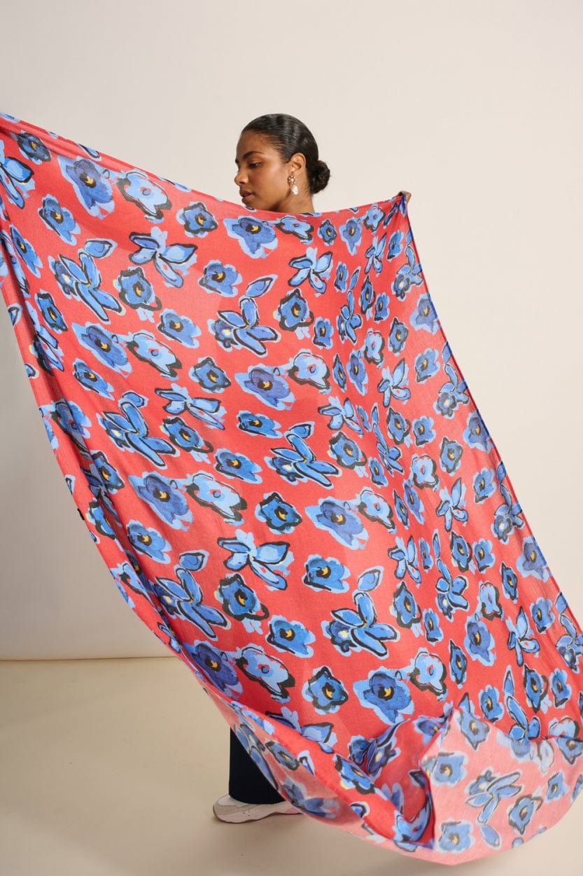 POM Amsterdam Shawls Red / OS ÉCHARPE - Flower Glory Red