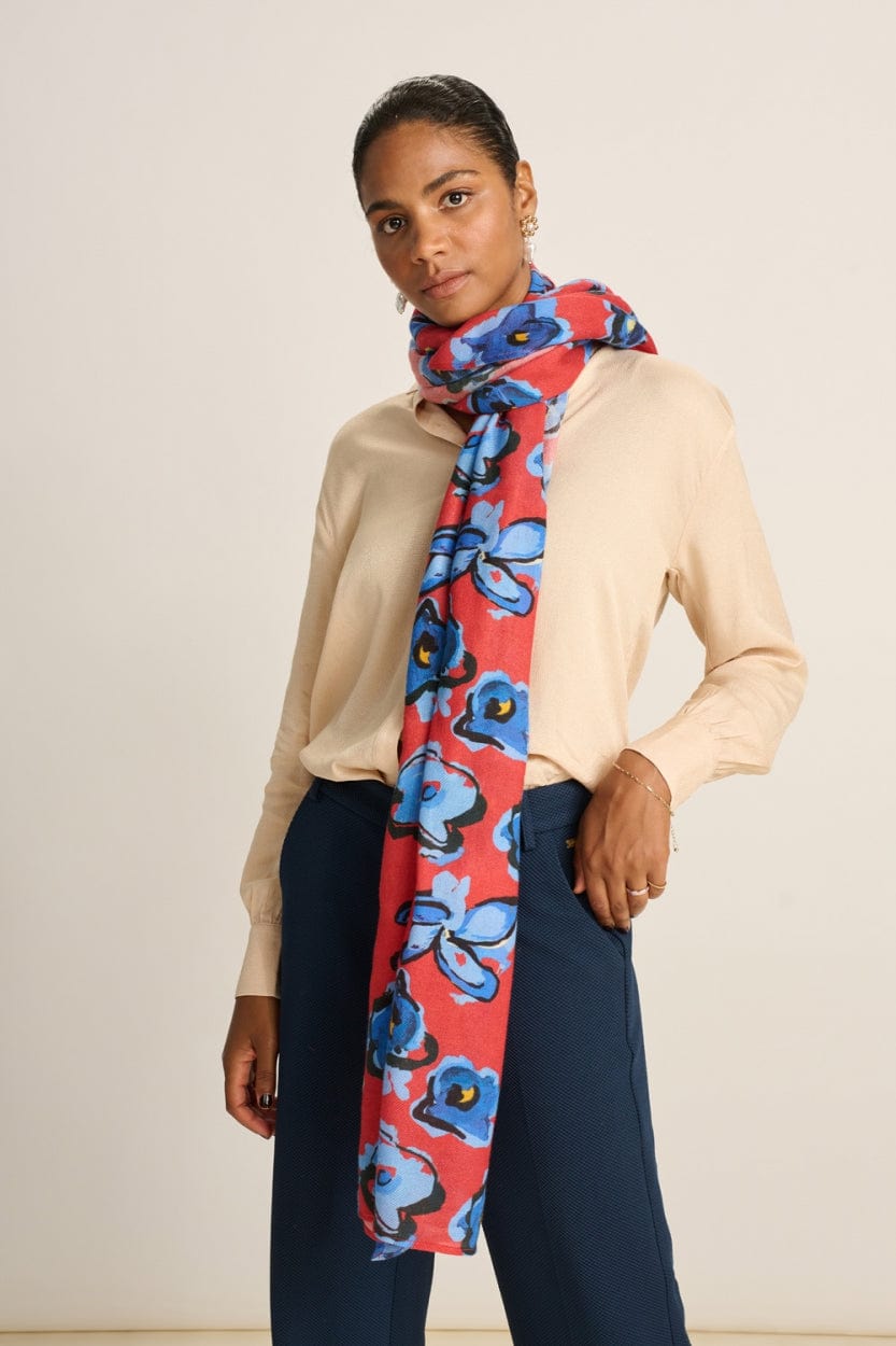 POM Amsterdam Shawls Red / OS ÉCHARPE - Flower Glory Red