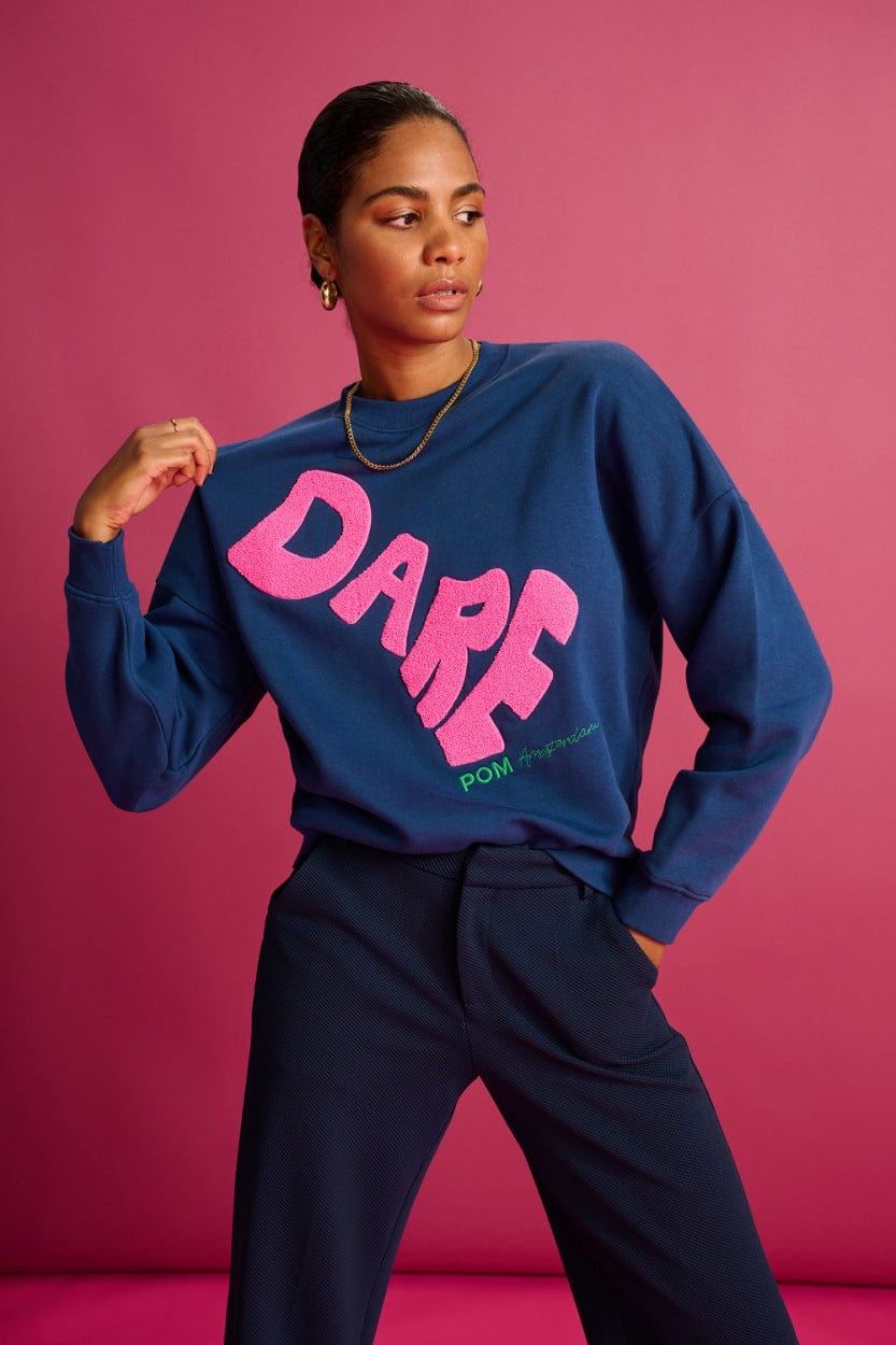 POM Amsterdam Sweaters Blue / 34 SWEATER - DARE Eternal Blue