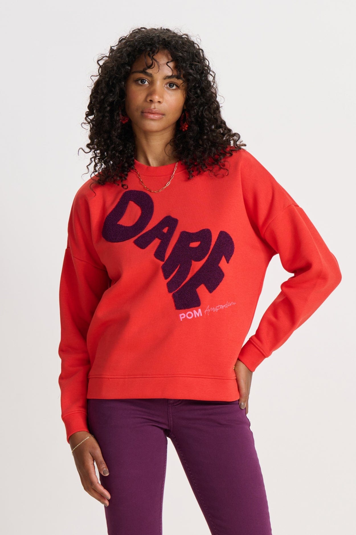POM Amsterdam Sweaters Red / 34 SWEATER - DARE Phoenix Red