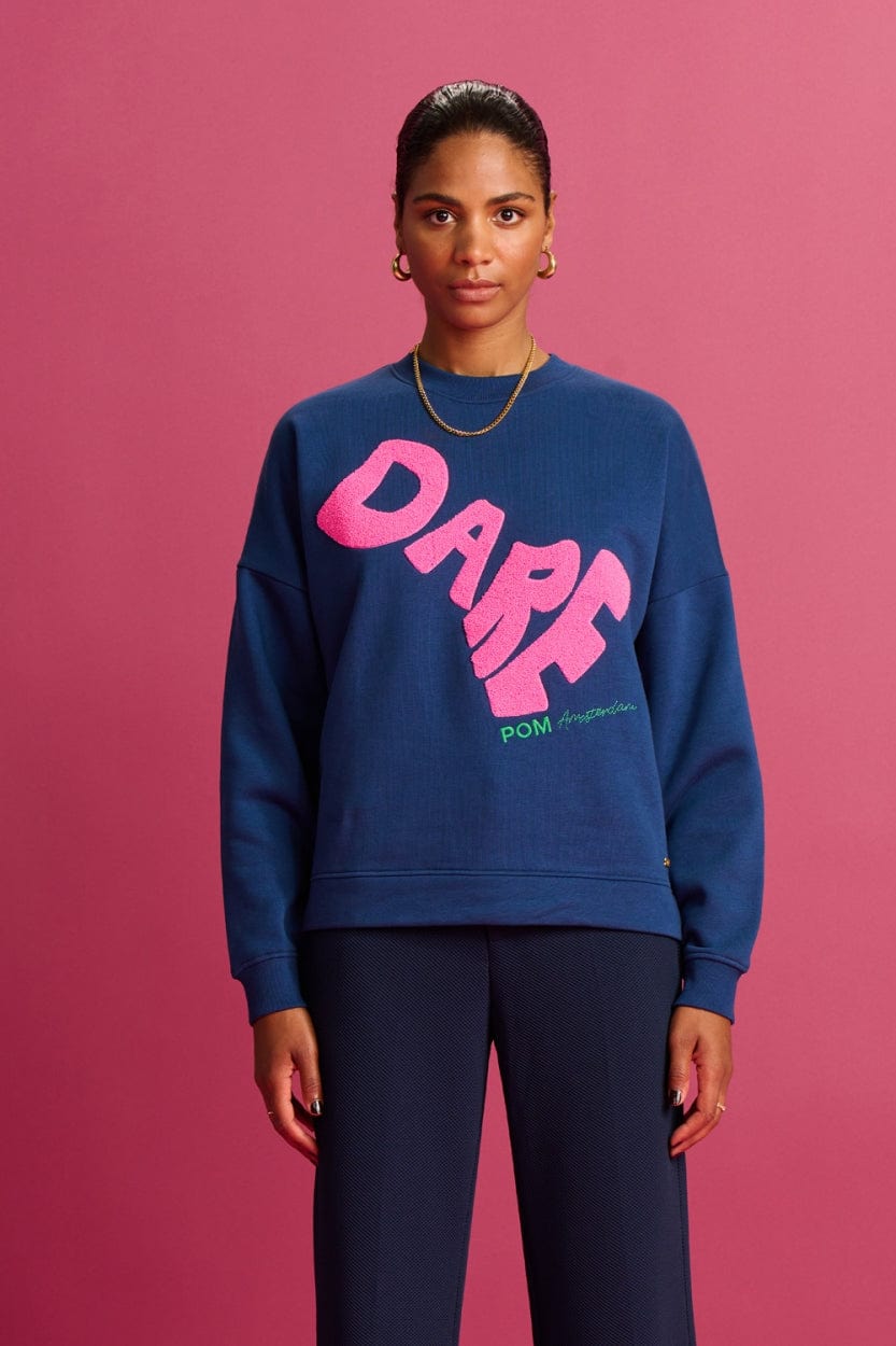 POM Amsterdam Sweaters SWEATER - DARE Eternal Blue