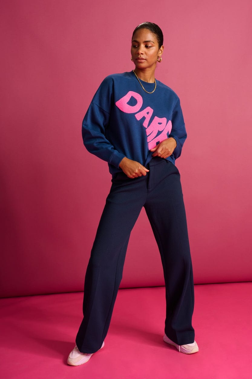 POM Amsterdam Sweaters SWEATER - DARE Eternal Blue
