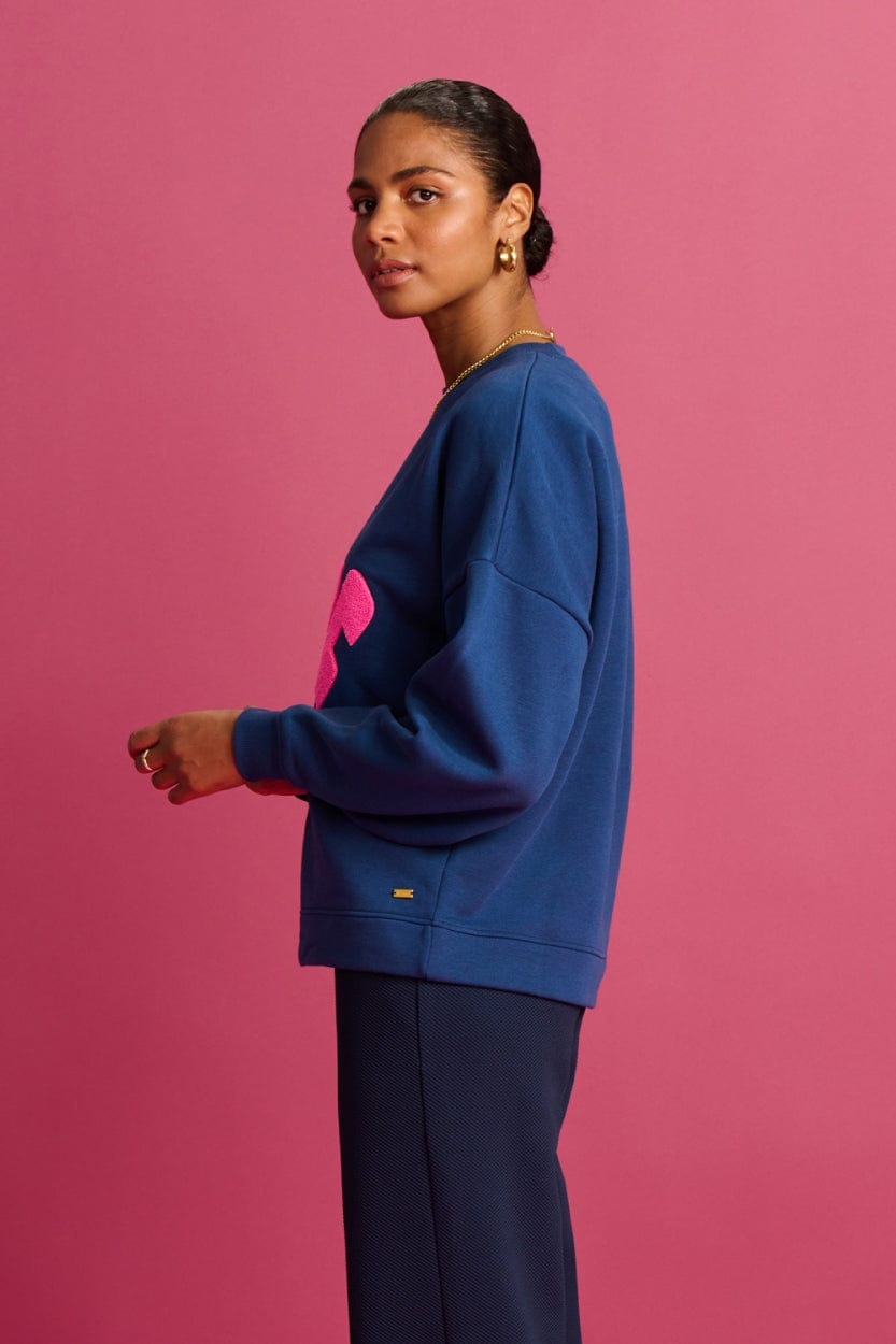 POM Amsterdam Sweaters SWEATER - DARE Eternal Blue