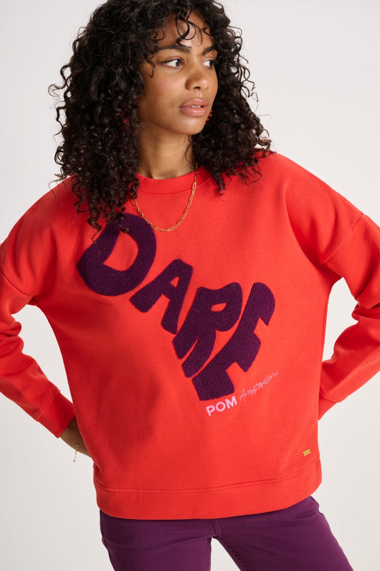 POM Amsterdam Sweaters SWEATER - DARE Phoenix Red