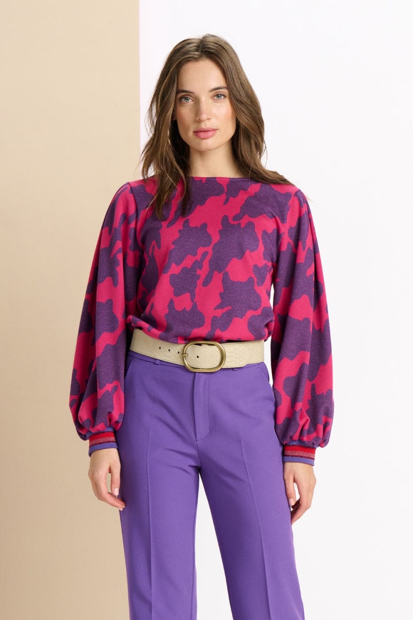 POM Amsterdam Tops Pink / 34 TOP - Swirl Fluor Pink