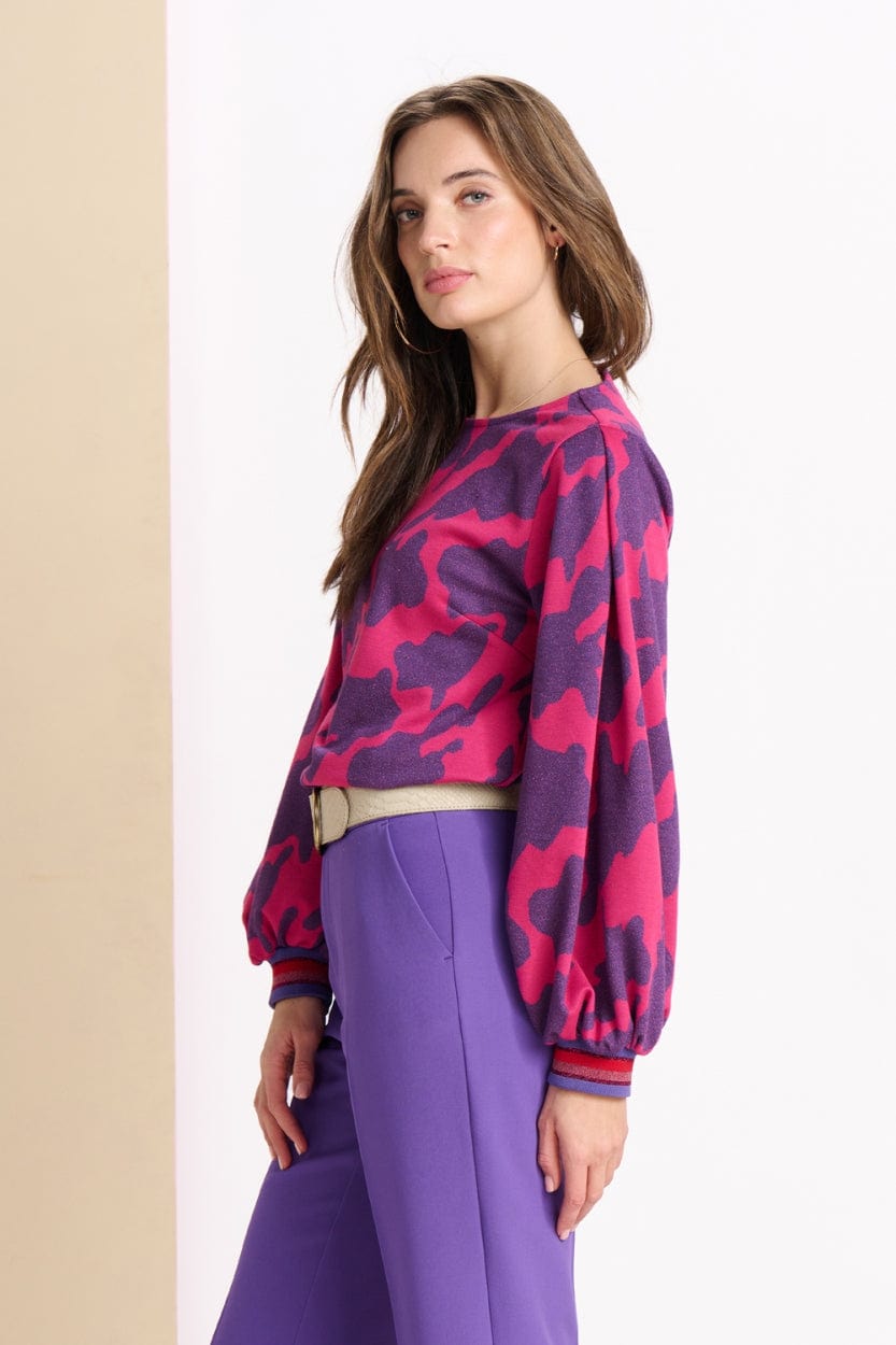 POM Amsterdam Tops TOP - Swirl Fluor Pink