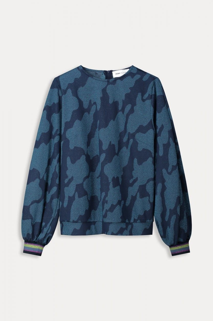 POM Amsterdam Tops TOP - Swirl Horizon Blue