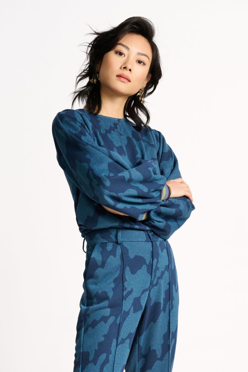 POM Amsterdam Tops TOP - Swirl Horizon Blue