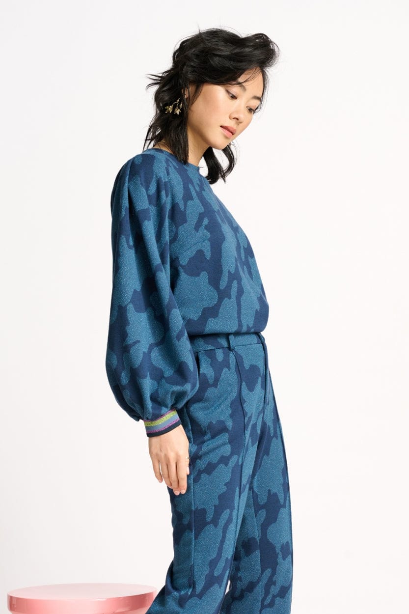 POM Amsterdam Tops TOP - Swirl Horizon Blue