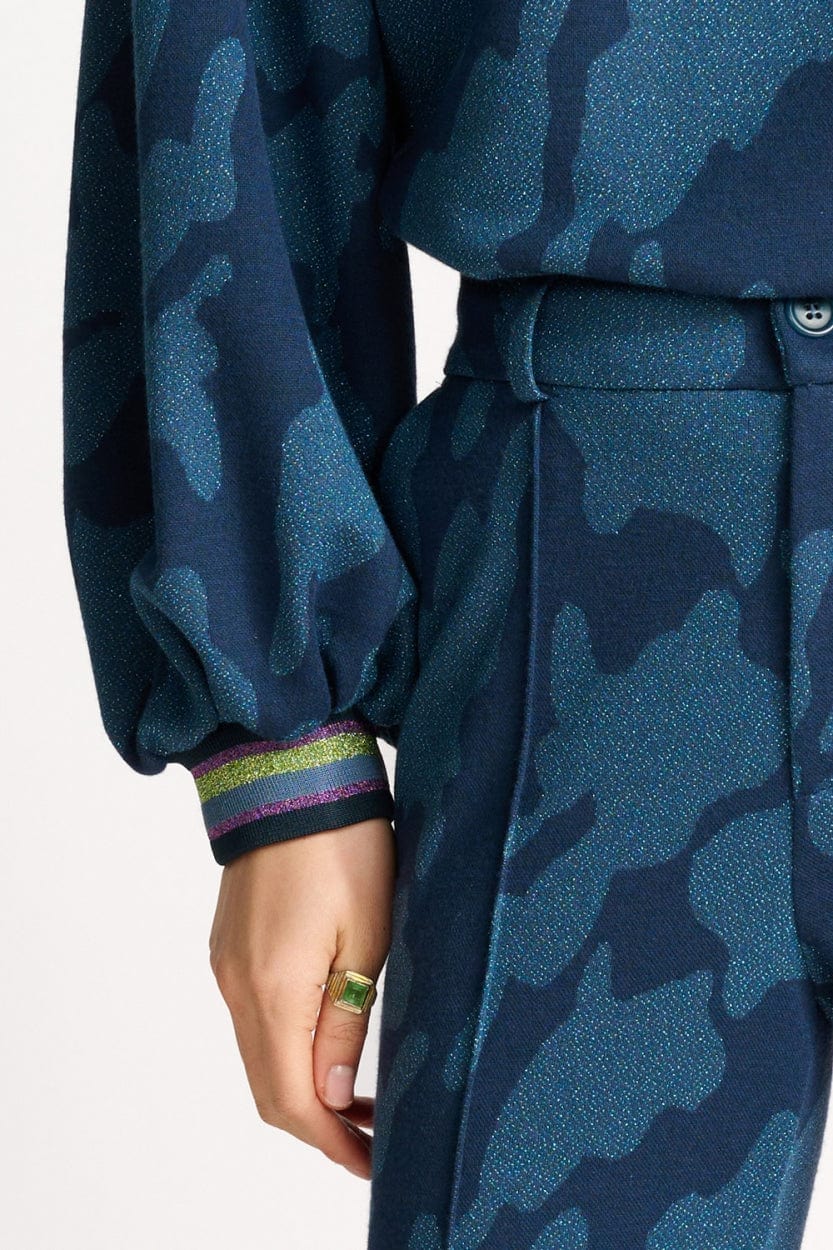 POM Amsterdam Tops TOP - Swirl Horizon Blue