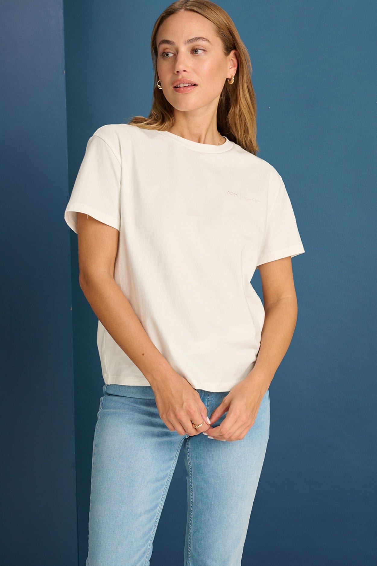 POM Amsterdam Tshirts TSHIRT - Eef Ecru