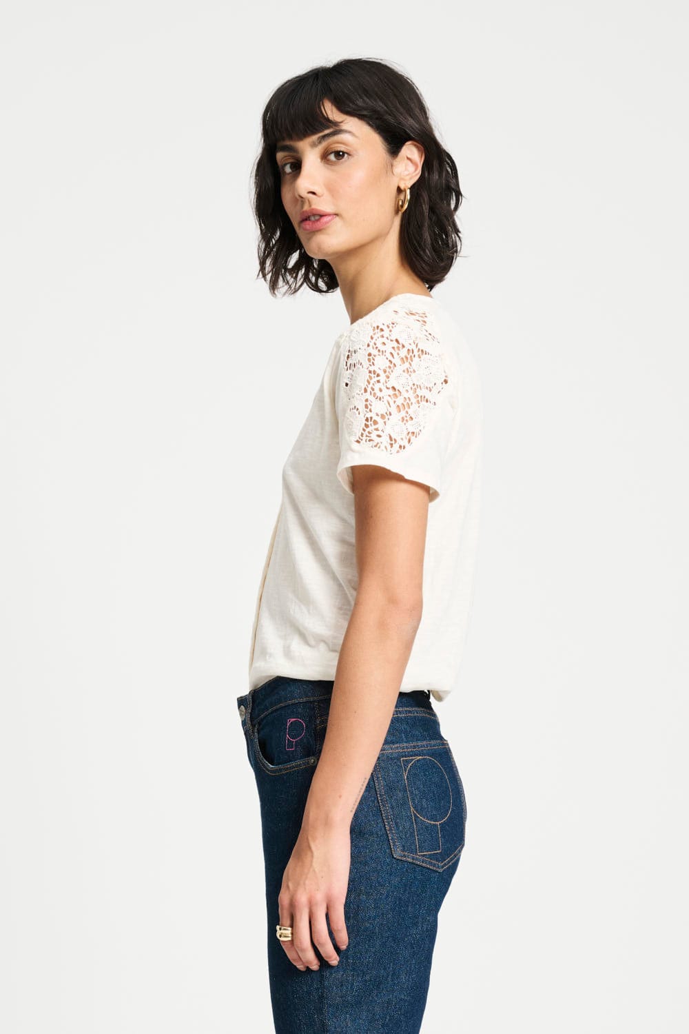 POM Amsterdam Tshirts TSHIRT - Ellen Ecru