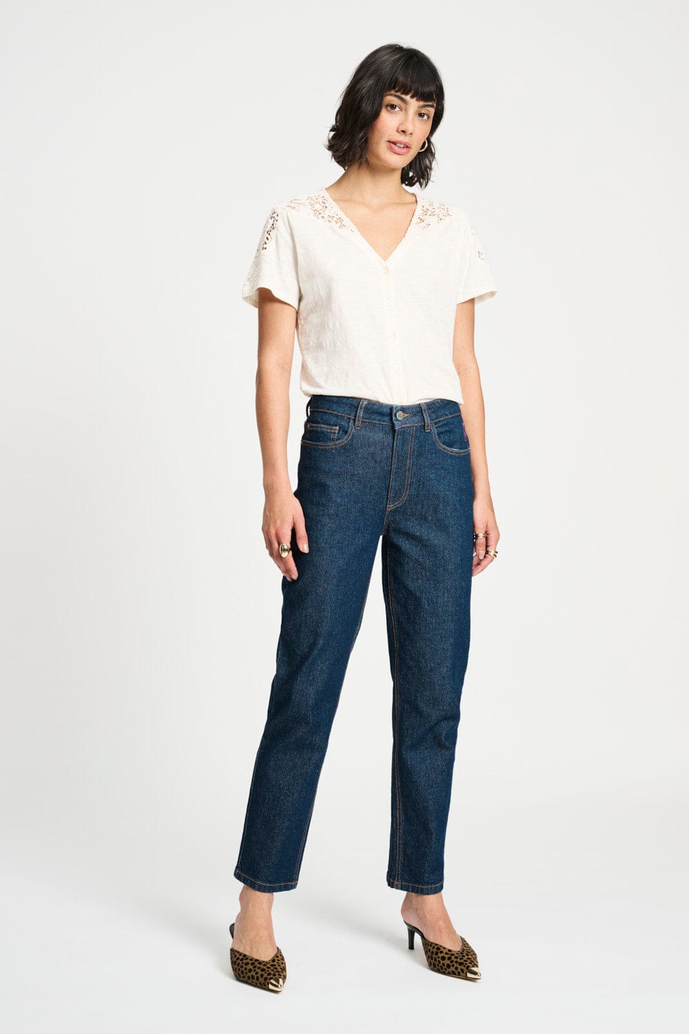 POM Amsterdam Tshirts TSHIRT - Ellen Ecru