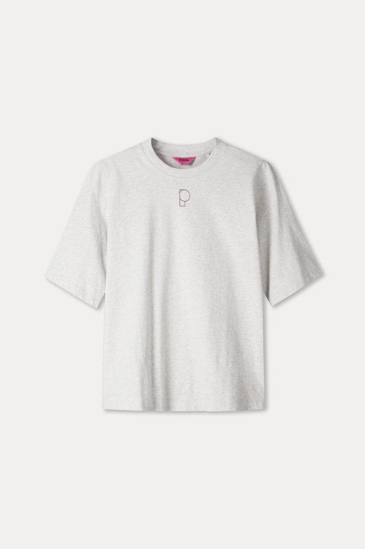POM Amsterdam Tshirts TSHIRT - POM Grey Melange