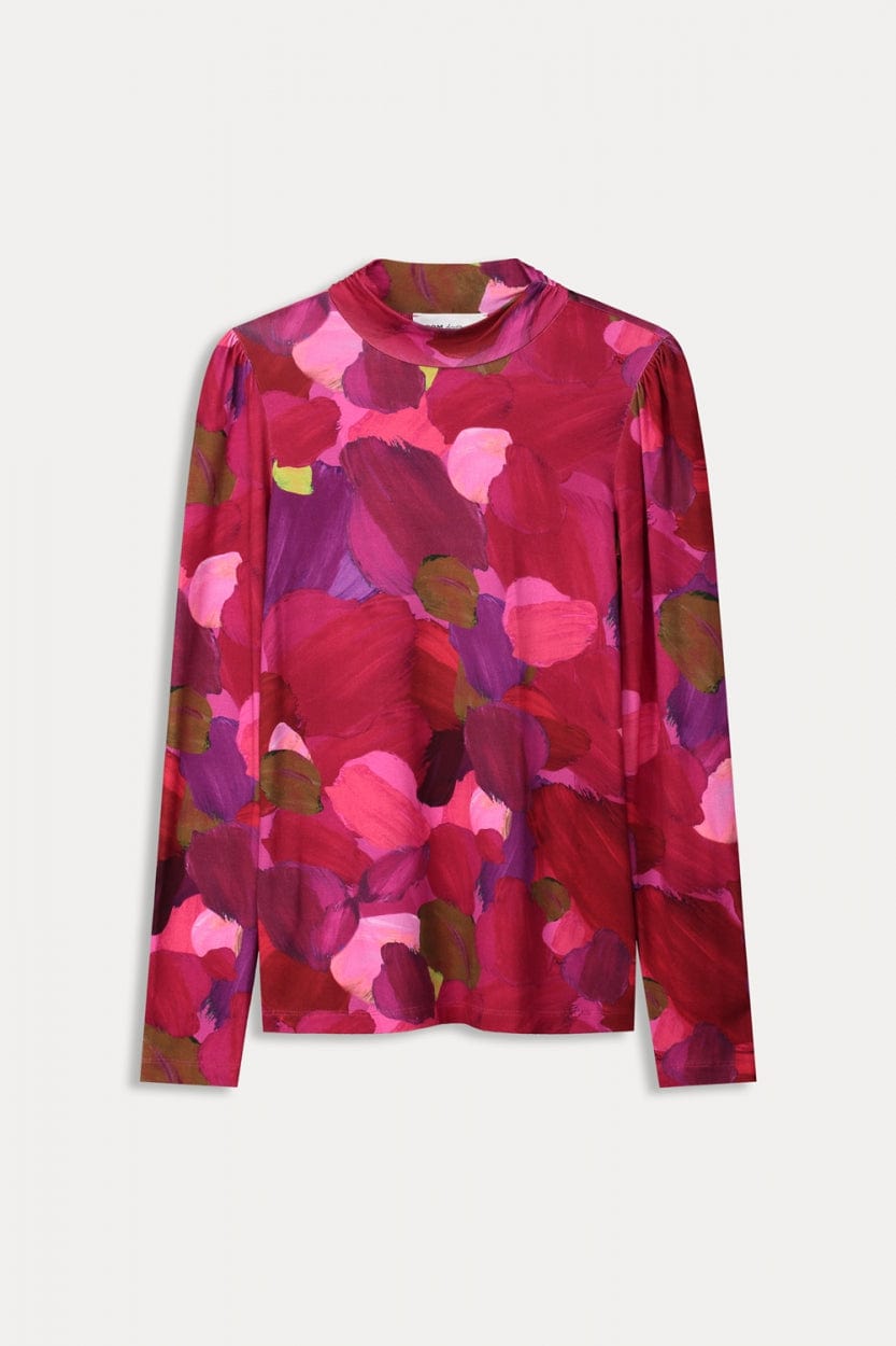 POM Amsterdam Turtlenecks COL ROULÉ - Brushwork Fiery Pink