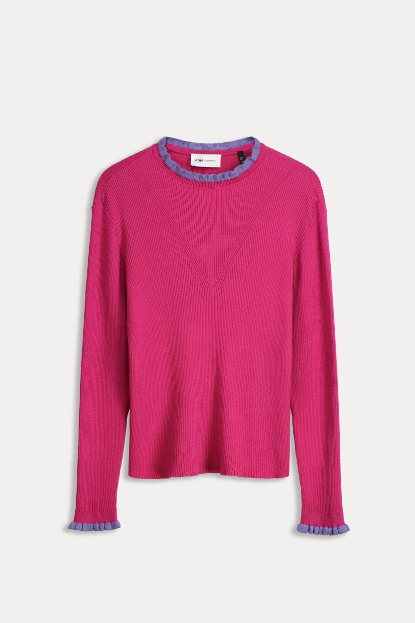 POM Amsterdam Turtlenecks COL ROULÉ - Fiery Pink
