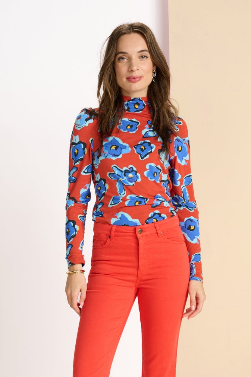 POM Amsterdam Turtlenecks COL ROULÉ - Flower Glory Red