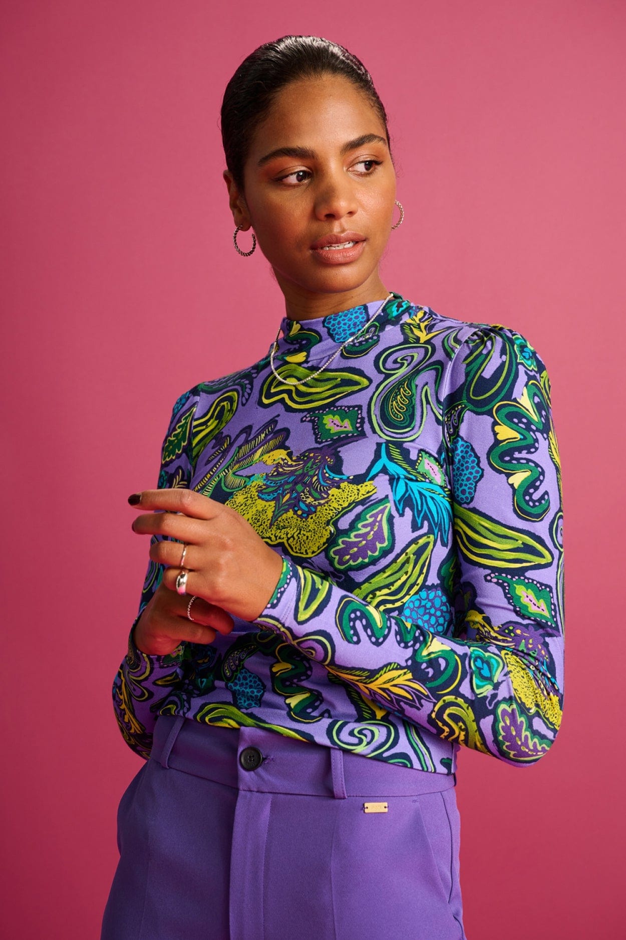 POM Amsterdam Turtlenecks COL ROULÉ - Full Glow Lilac