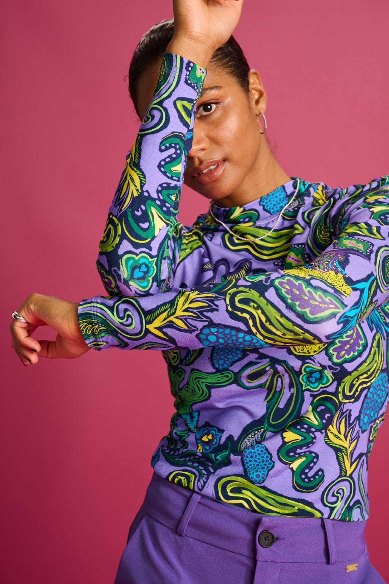 POM Amsterdam Turtlenecks COL ROULÉ - Full Glow Lilac