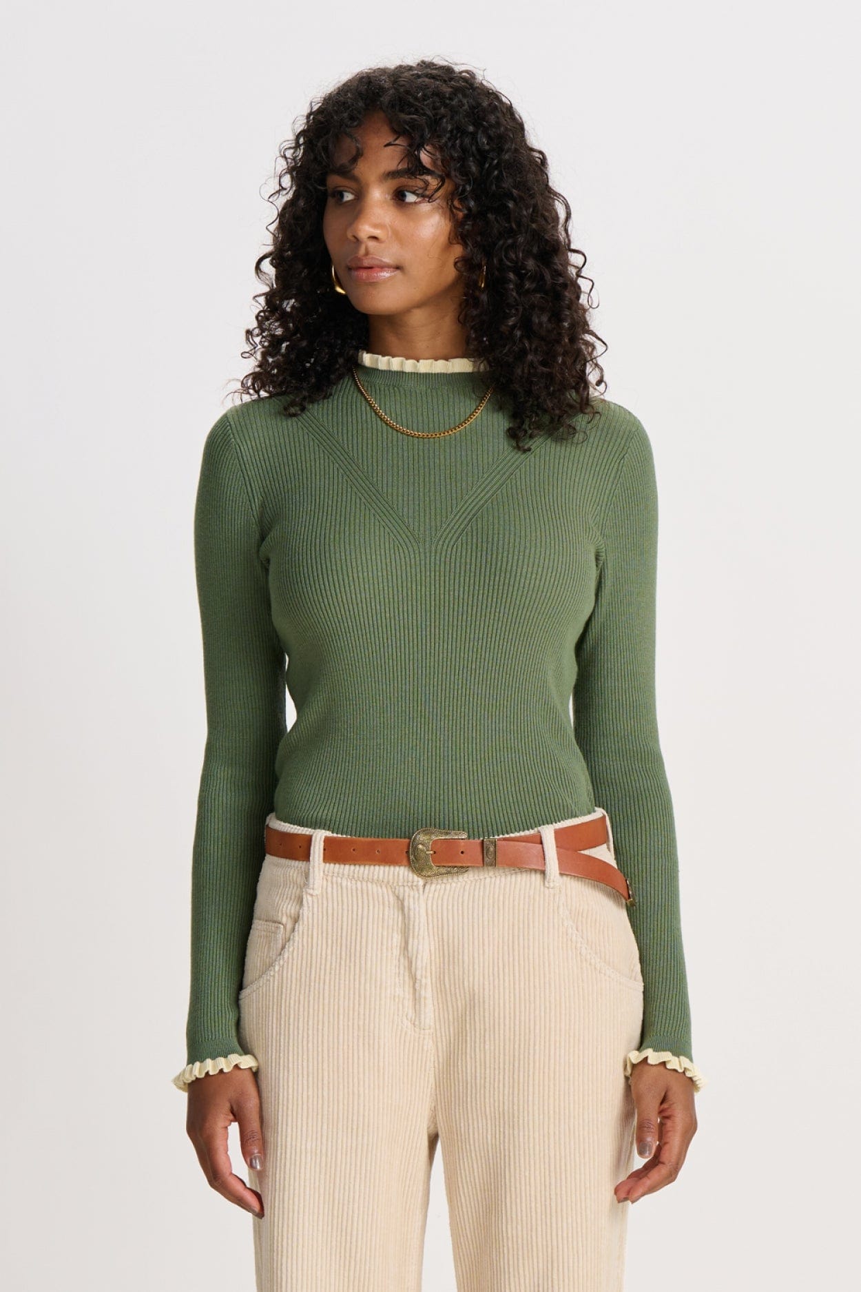 POM Amsterdam Turtlenecks COL ROULÉ - Mythical Green