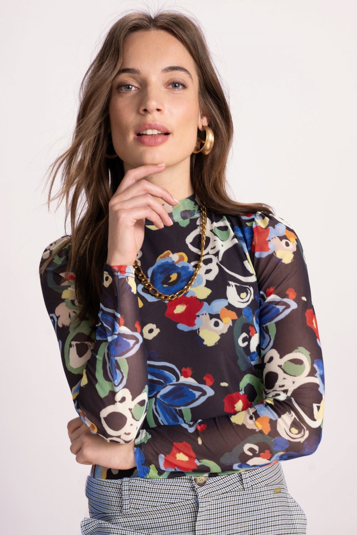 POM Amsterdam Turtlenecks Multi colour / 34 COL ROULÉ - Flower Glory Multi