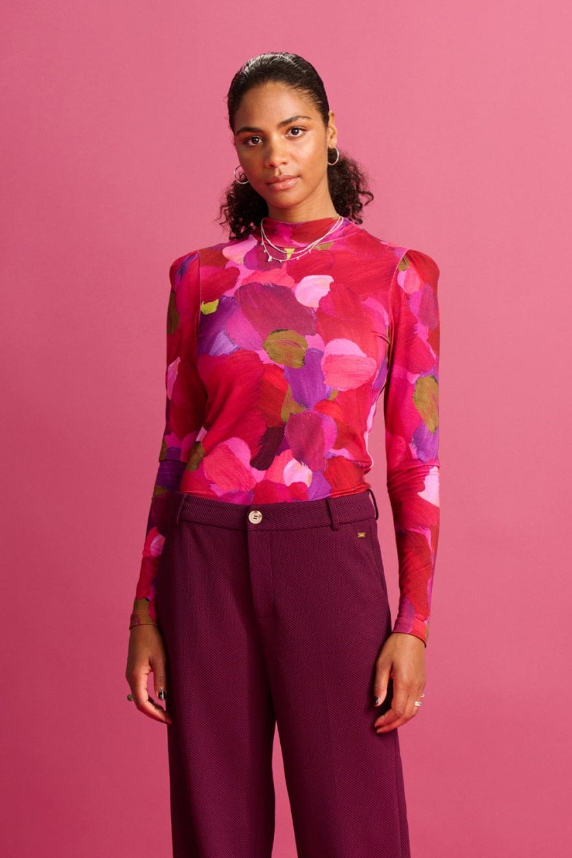 POM Amsterdam Turtlenecks Pink / 34 COL ROULÉ - Brushwork Fiery Pink