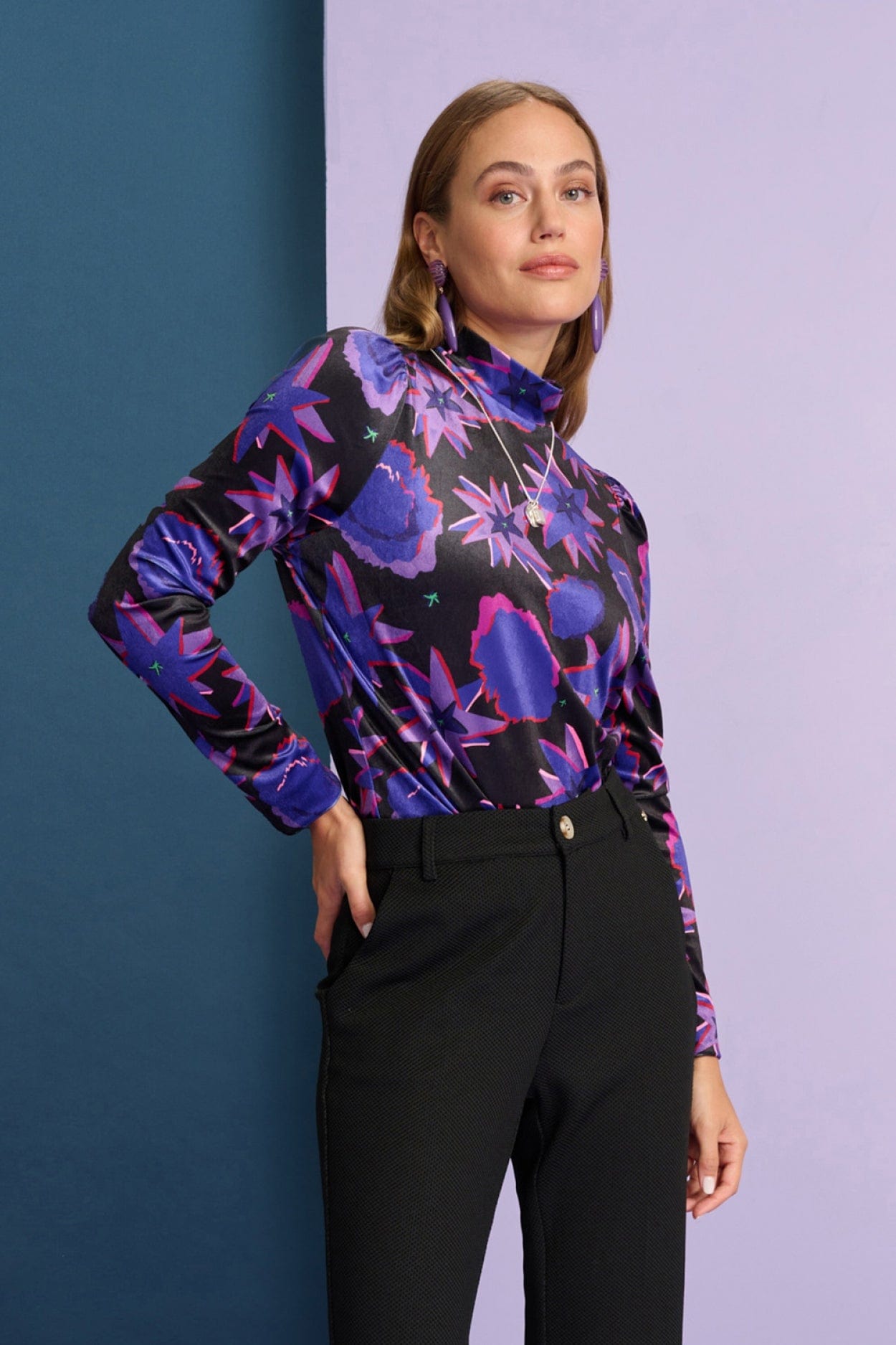 POM Amsterdam Turtlenecks Purple / 34 COL ROULÉ - Nightfall