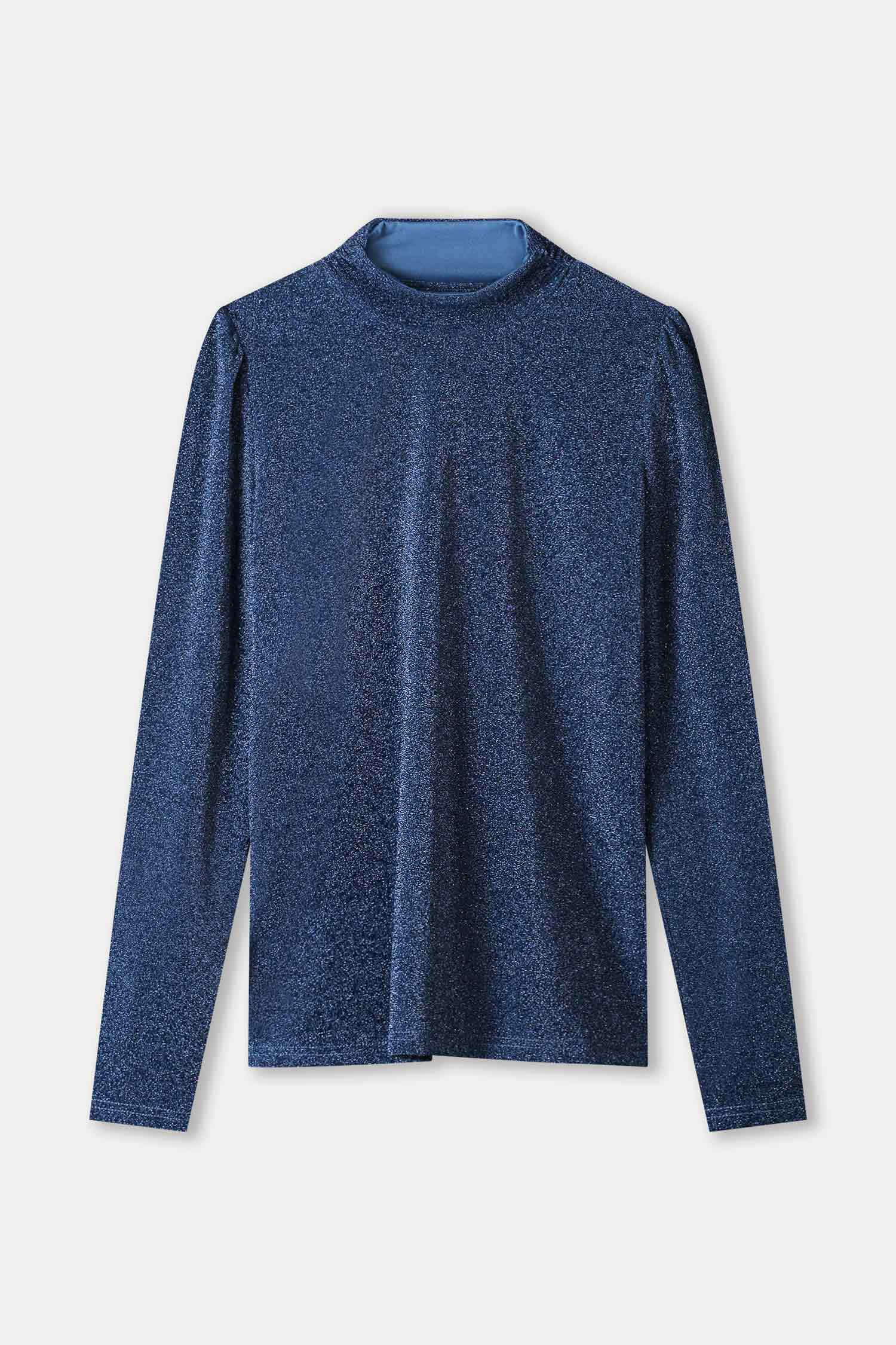 POM Amsterdam Turtlenecks TURTLENECK - Glitter Dawn Blue