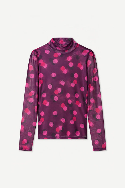 POM Amsterdam Turtlenecks TURTLENECK - Romi Mesh Disco Dots
